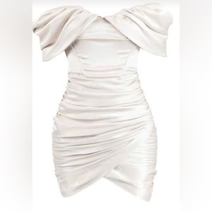 LEAU satin white dress